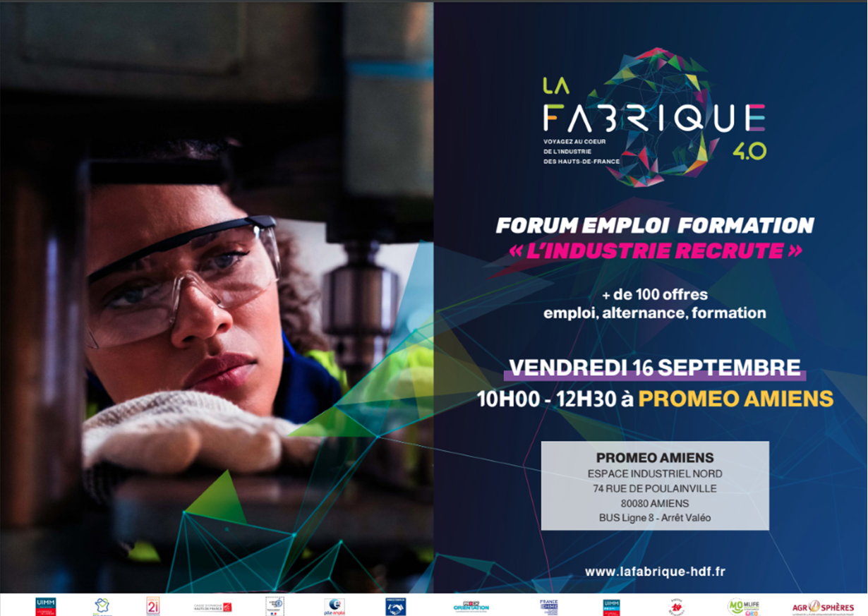 La Fabrique 4.0 à Amiens - Forum Emploi Formation du 16 septembre - PROMEO Amiens